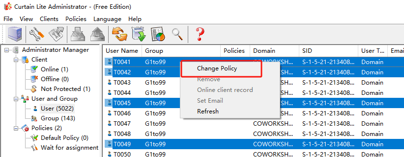 Change Policy