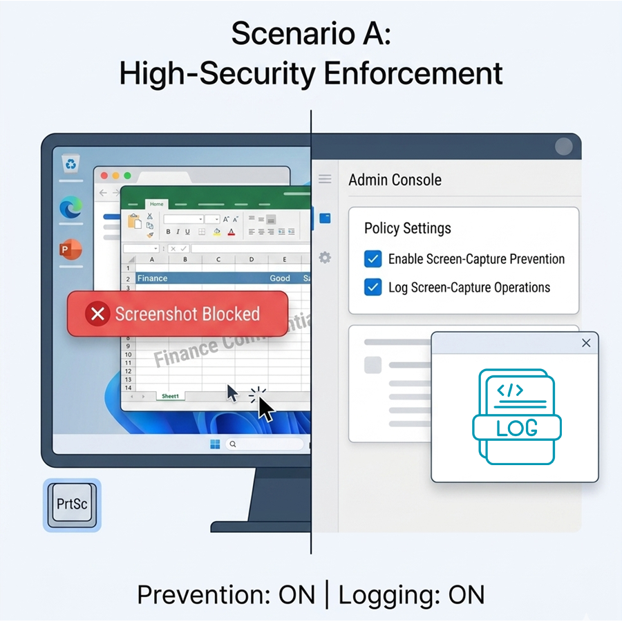 Scenario A: High-Security Enforcement (Prevention + Logging)