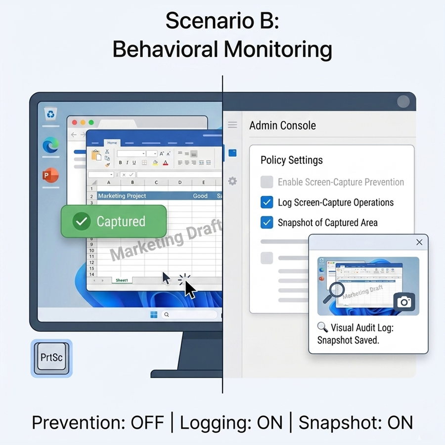 Scenario B: Behavioral Monitoring (Logging + Snapshot Only)